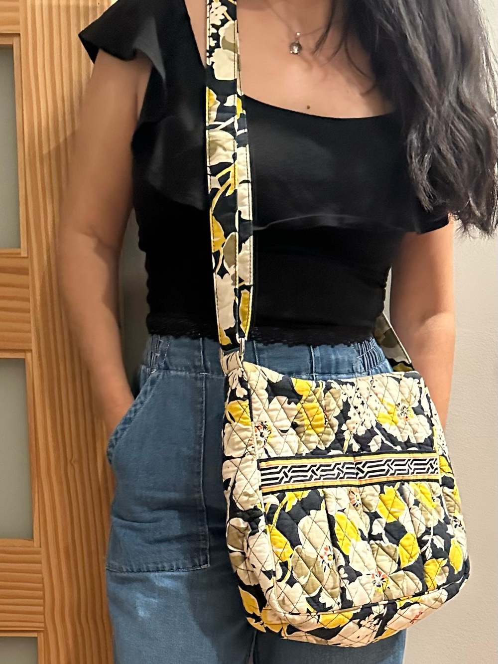 Vera Bradley Yellow Floral Crossbody Bag